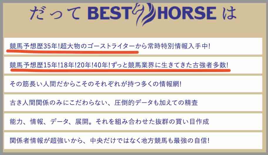 「ベストホース」の戯言